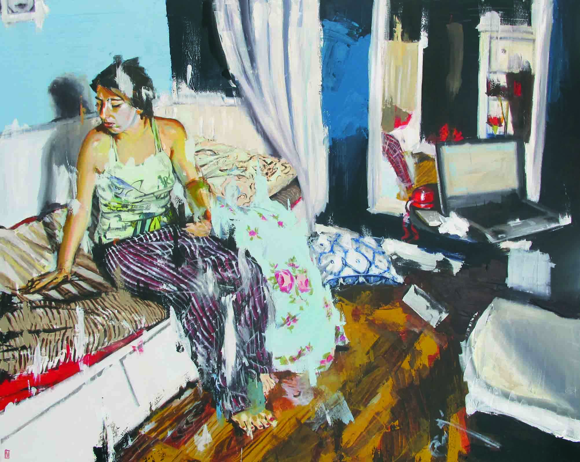 İsimsiz- Untitled, 2012, Tuval üzerine yağlıboya- Oil on canvas, 150X190 cm